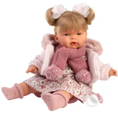 Llorens: Joelle, 38 cm große weinende Puppe mit Quastenschal Bild 3