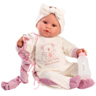 Llorens: Lea, 45 cm große weinende Puppe mit Schnuller im Koala-Strampler.
