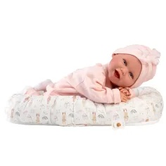 Llorens: Mimi 42 cm große lächelnde Puppe mit Schnuller und Babynest Bild 2