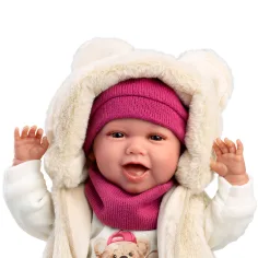 Llorens: Mimi, 42 cm große weinende Puppe im Love Bear Teddybär-Set Bild 3