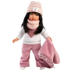Llorens: Mode-Ikone 40cm Greta Puppe im rosa Mantel Bild 2