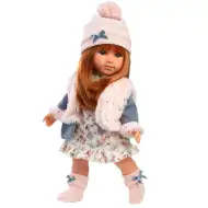 Llorens: Nicole 35 cm große Puppe mit roten Haaren und rosa Weste