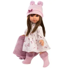 Llorens: Sara 35 cm große Puppe im rosa Blumenrock Bild 3