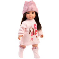 Llorens: Sara, 35 cm große Puppe mit rosa gestrickter Mütze