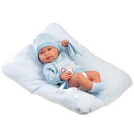 Llorens: Tino, 43 cm große Neugeborenenpuppe mit Kissen