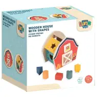 Luna: Buntes Holzhaus mit Formen-Sortierer, förderndes Spielzeug