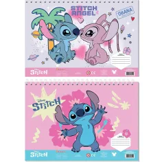 Luna: Disney Stitch – kreatives Skizzenbuch zum Ausmalen mit Aufklebern und Schablone in mehreren Varianten