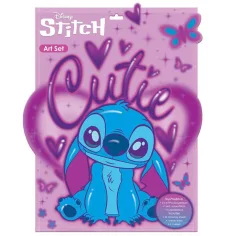 Luna: Disney Stitch Art-Set Ausmalbuch mit 6 Filzstiften und Aufklebern