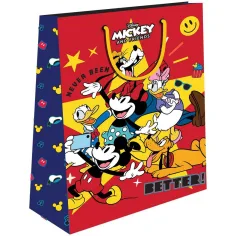 Luna: Gemusterte Geschenktasche "Micky Maus und seine Freunde" 33x12x45cm