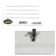 Luna: Kunststoff-Namensschild mit Clip 90x55mm