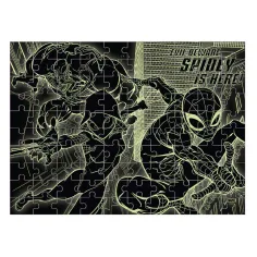 Luna: Marvel Spider-Man, 100-teiliges, im Dunkeln leuchtendes Puzzle Bild 3