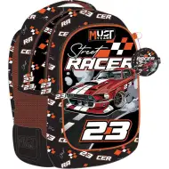 Luna: Must Team Street Racer abgerundeter Schulranzen mit 3 Fächern, Rucksack 32x18x43cm