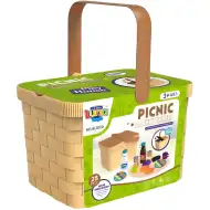 Luna: Picknick-Spielset im Korb, 25-teilig