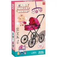 Luna: Rosa Kinderwagen im Karton 39x66x74 cm
