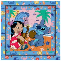 Luna: Stitch Hawaii Stimmung, 64-teiliges Puzzle mit Rahmen zum Ausmalen Bild 2