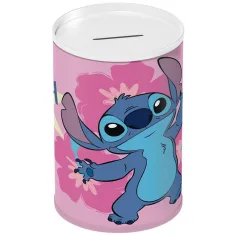 Luna: Zylindrische Metall-Spardose mit Disney Stitch-Motiv, 10 x 15 cm