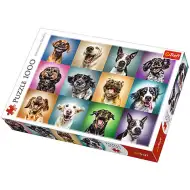 Lustige Hundeporträts 1000-teilige Puzzle - Trefl