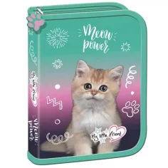 MLF Kitty Party Federmäppchen mit Katzenmotiv, aufklappbar, PC03, 20,5 x 14 x 3,5 cm