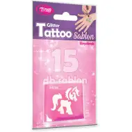 Mädchenhafte Glitzertattoo-Schablonen 15er-Pack