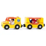 Magnetischer Krankenwagen mit Anhänger - Woodyland