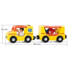 Magnetischer Krankenwagen mit Anhänger - Woodyland Bild 2