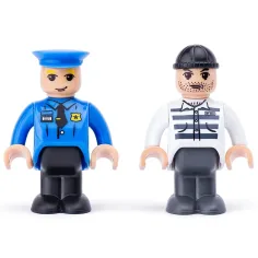 Magnetisches Polizeiauto mit Anhänger - Woodyland Bild 3