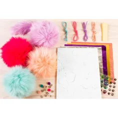 Make It Real: Flauschige Pompon-Bastelset, 4-teilig Bild 2