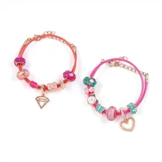 Make It Real: Schmuckherstellung, Halo Charm Armbänder in rosa Aufbewahrung. Bild 4