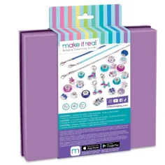 Make it real! Kristall Medaillon Armband Bastelset klar blau Bild 2