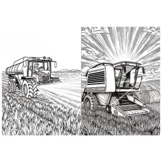 Malbuch für Traktoren und landwirtschaftliche Maschinen – Trefl Bild 2