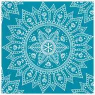 Mandala blau-weiß 2-lagige Papierserviette 20er-Pack