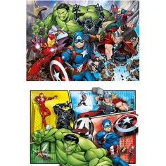 Marvel Avengers Supercolor 2-in-1 Puzzle 2x60 Teile - Clementoni Bild 2