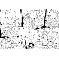 Marvel Groot 2-in-1 250-teiliges Puzzle und Ausmalbild 50x35cm - Lisciani Bild 2