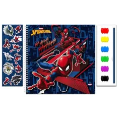 Marvel: Spider-Man Malbuch mit Wasserfarben und Aufklebern Bild 2