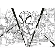 Marvel Spidey 2-in-1 Maxi 4x48-teiliges Puzzle und Malbuch 35x25cm - Lisciani Bild 5