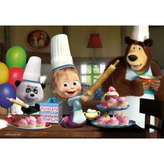 Mascha und der Bär Muffin-Backen 24-teiliges Puzzle 50x35cm - Lisciani Bild 2