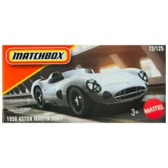 Matchbox: 1956 Aston Martin DBR1 graues Modellauto in Pappschachtel 1/64 – Mattel