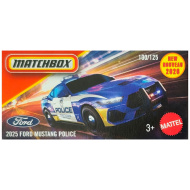 Matchbox: 2025 Ford Mustang Police, blau, in Papierbox, 1:64 – Mattel