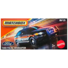 Matchbox: Ford Police Interceptor Spielzeugauto in Pappschachtel, Maßstab 1:64 – Mattel