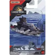Matchbox Jurassic World: Mission Team Patrol Craft kleines Boot 1/64 – Mattel