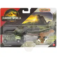 Matchbox Jurassic World: Tyranno-Hauler Dino-Transporter im Maßstab 1:64 – Mattel