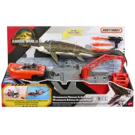 Matchbox: Jurassic World Wiedergeburts-Boot-Spielset mit Mosasaurus – Mattel