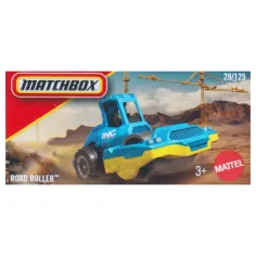 Matchbox Road Roller blaues Spielzeugauto 1/64 – Mattel
