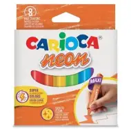 Maxi dreieckiges Neon-Wachsmalstift-Set 8 Stück - Carioca