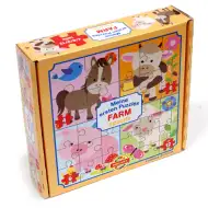 Mein erstes Puzzle: Bauernhoftiere 4-in-1 Baby-Puzzle