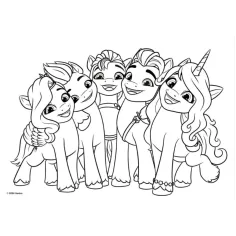 Mein kleines Pony kreatives Malbuch mit Aufklebern und Schablone in mehreren Varianten Bild 4