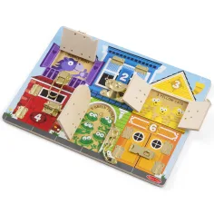 Melissa & Doug: Holz-Motoriktafel mit Schlössern und Riegeln zur Förderung der Feinmotorik - Spin Master Bild 2