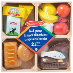 Melissa & Doug: Lebensmittel in Kisten Holzspielset - Spin Master