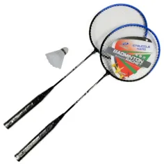 Metall-Badminton-Set für Paare mit Tragetasche und Federball. Bild 2