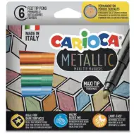 Metallic MaxiTip 6er-Set Filzstifte - Carioca